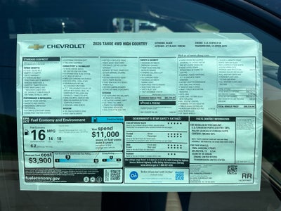 2026 Chevrolet Tahoe High Country
