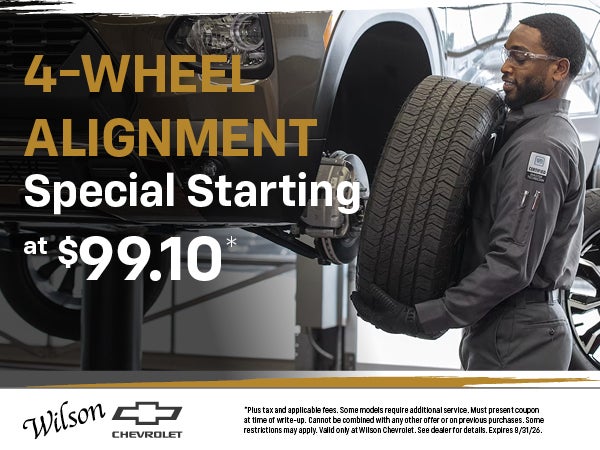 4-Wheel Alignment Special - Starting at $99.10